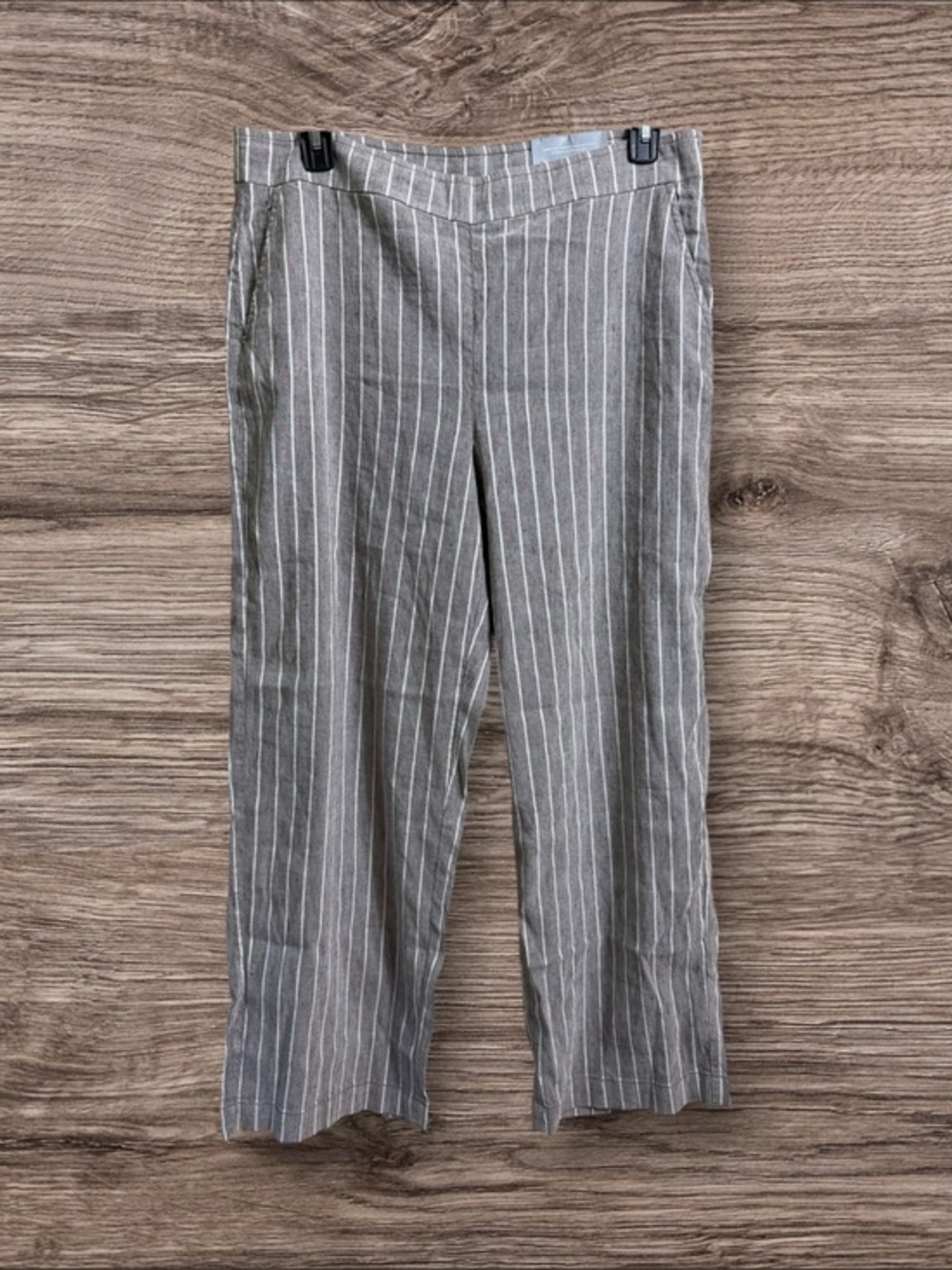 NWT Chicos 3 (16) pull on casual wide leg brown linen pants